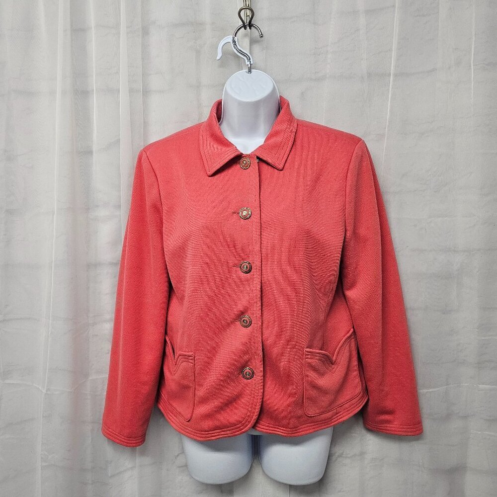 Vintage Henry Lee Pink Classic Jersey Blazer Retro Office 10P